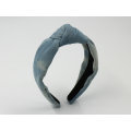 Hot Sales Denim Tie Dye Headbands Knotted Headbands for Woman